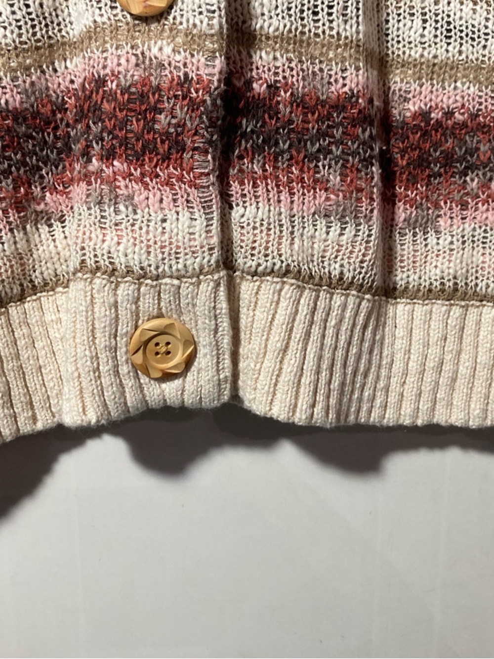 Sundance Chenoa Western Aztec Cardigan Sweater Carved Wood Buttons Size Medium - Picture 9 of 14